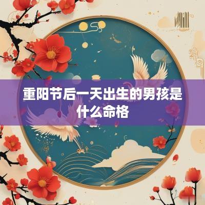 重阳节后一天出生的男孩是什么命格