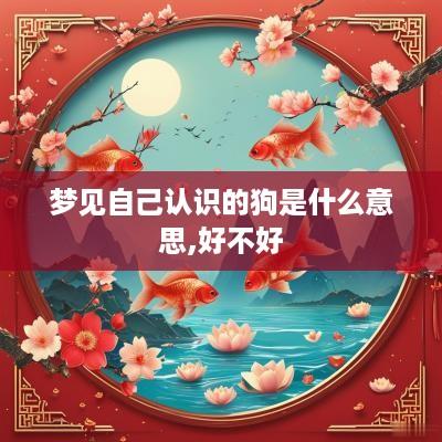 梦见自己认识的狗是什么意思,好不好