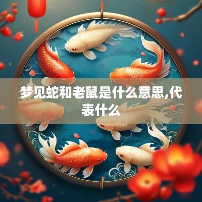 梦见蛇和老鼠是什么意思,代表什么