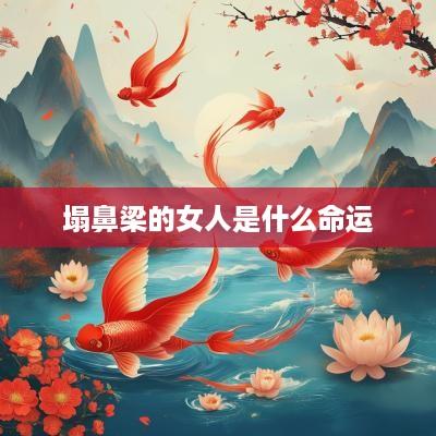 塌鼻梁的女人是什么命运