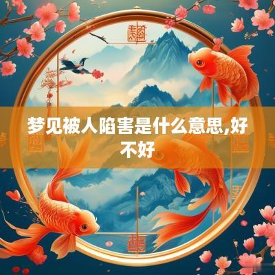 梦见被人陷害是什么意思,好不好