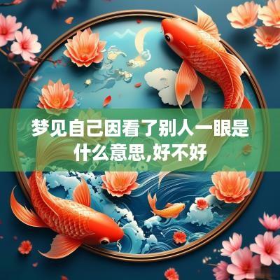 梦见自己因看了别人一眼是什么意思,好不好