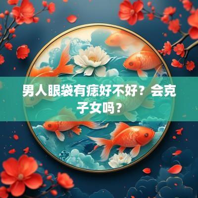 男人眼袋有痣好不好？会克子女吗？