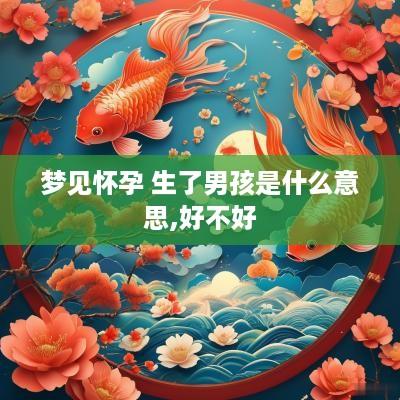 梦见怀孕 生了男孩是什么意思,好不好