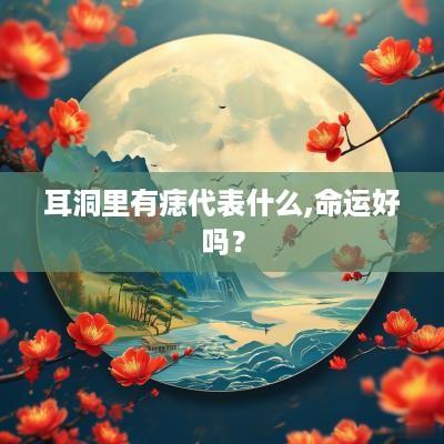 耳洞里有痣代表什么,命运好吗？