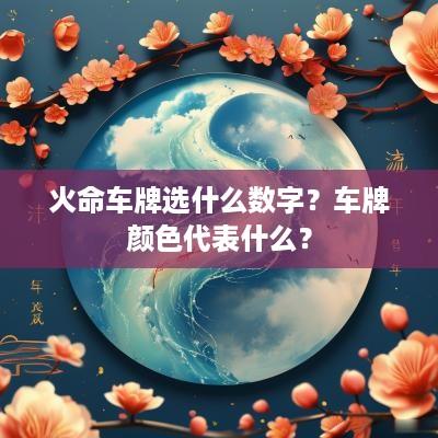 火命车牌选什么数字？车牌颜色代表什么？