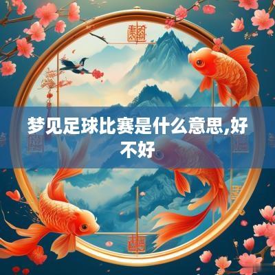 梦见足球比赛是什么意思,好不好