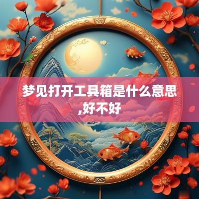 梦见打开工具箱是什么意思,好不好
