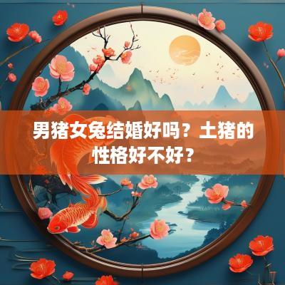 男猪女兔结婚好吗？土猪的性格好不好？