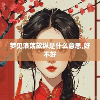 梦见浪荡放纵是什么意思,好不好