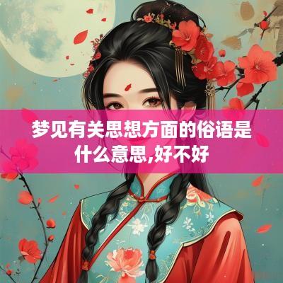 梦见有关思想方面的俗语是什么意思,好不好