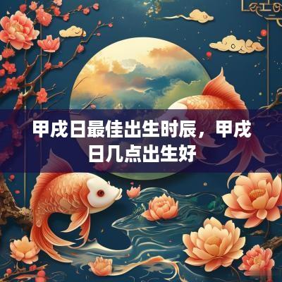甲戌日最佳出生时辰，甲戌日几点出生好