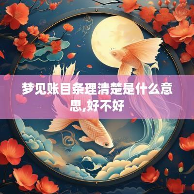 梦见账目条理清楚是什么意思,好不好