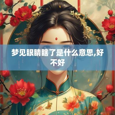 梦见眼睛瞎了是什么意思,好不好