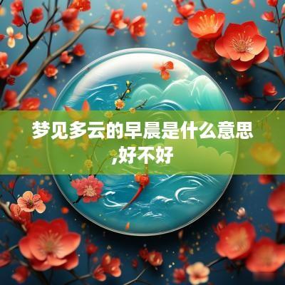 梦见多云的早晨是什么意思,好不好