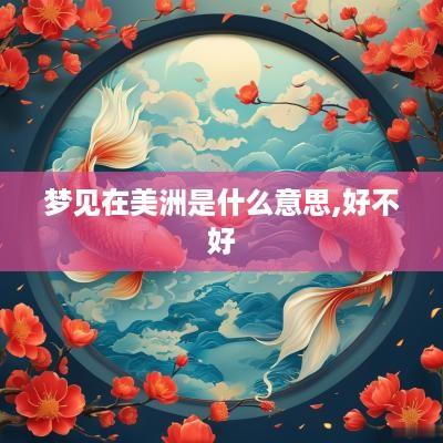 梦见在美洲是什么意思,好不好