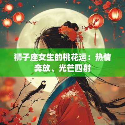 狮子座女生的桃花运：热情奔放、光芒四射