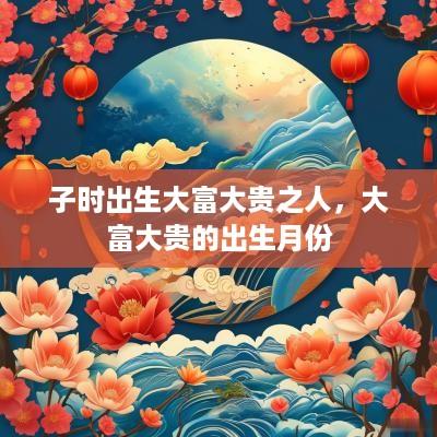 子时出生大富大贵之人，大富大贵的出生月份