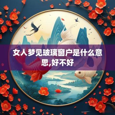 女人梦见玻璃窗户是什么意思,好不好