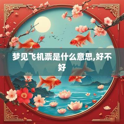 梦见飞机票是什么意思,好不好