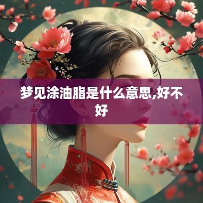 梦见涂油脂是什么意思,好不好