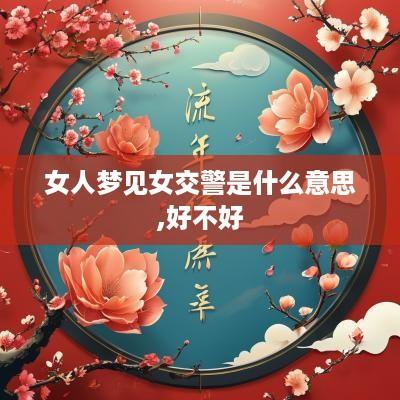女人梦见女交警是什么意思,好不好