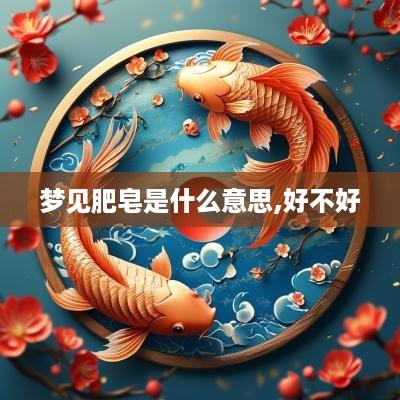 梦见肥皂是什么意思,好不好