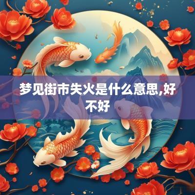 梦见街市失火是什么意思,好不好