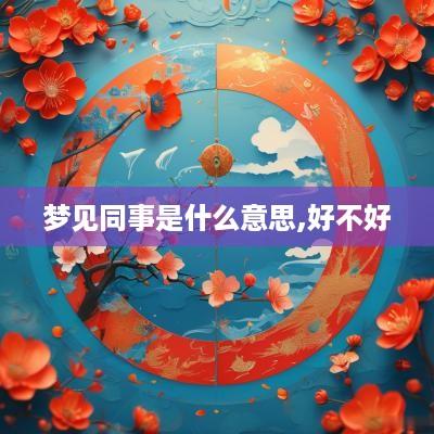 梦见同事是什么意思,好不好