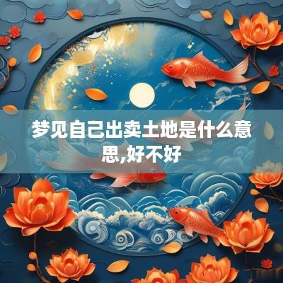 梦见自己出卖土地是什么意思,好不好
