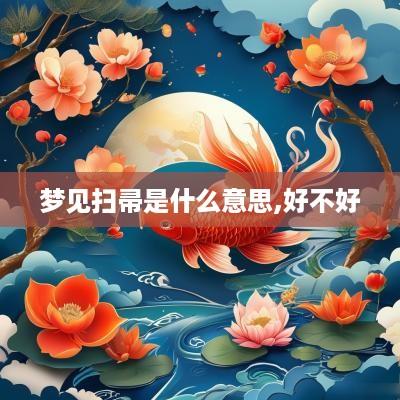 梦见扫帚是什么意思,好不好