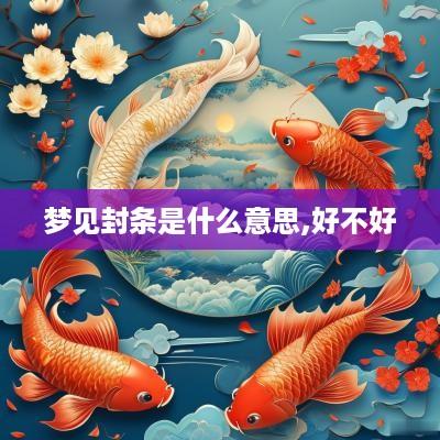 梦见封条是什么意思,好不好