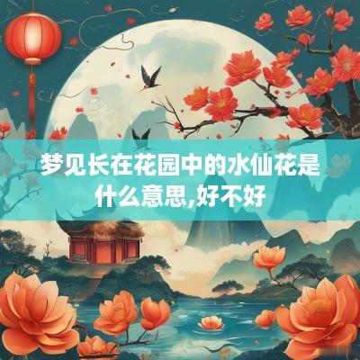 梦见长在花园中的水仙花是什么意思,好不好