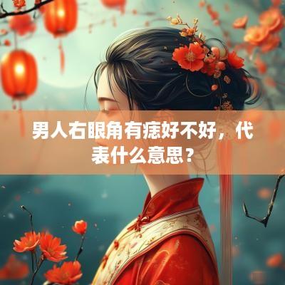 男人右眼角有痣好不好，代表什么意思？