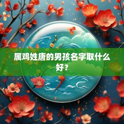 属鸡姓唐的男孩名字取什么好？