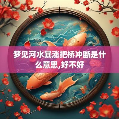 梦见河水暴涨把桥冲断是什么意思,好不好