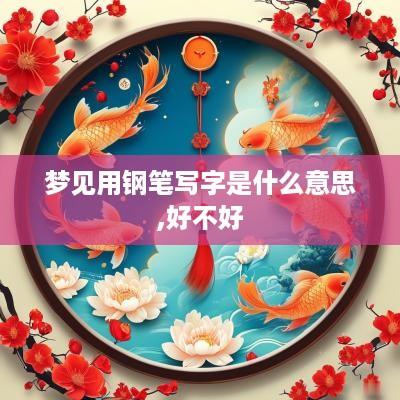 梦见用钢笔写字是什么意思,好不好