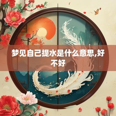 梦见自己提水是什么意思,好不好