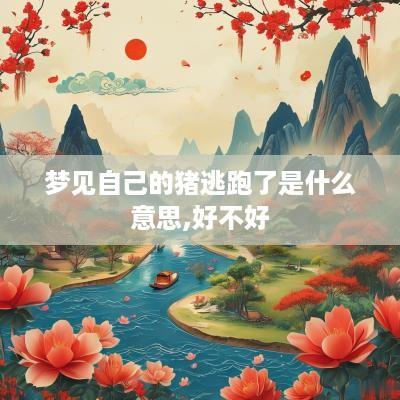 梦见自己的猪逃跑了是什么意思,好不好