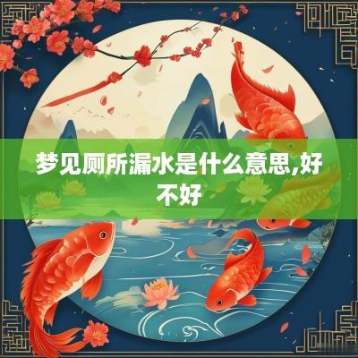 梦见厕所漏水是什么意思,好不好