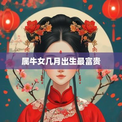 属牛女几月出生最富贵