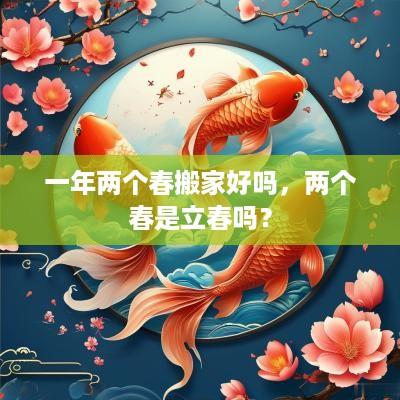 一年两个春搬家好吗，两个春是立春吗？