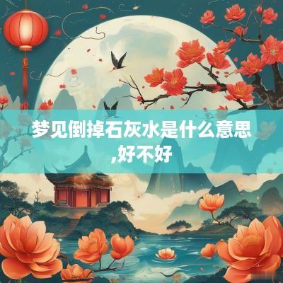 梦见倒掉石灰水是什么意思,好不好