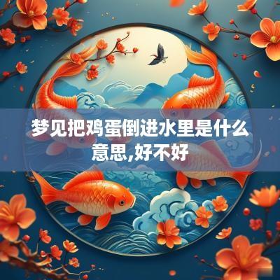 梦见把鸡蛋倒进水里是什么意思,好不好