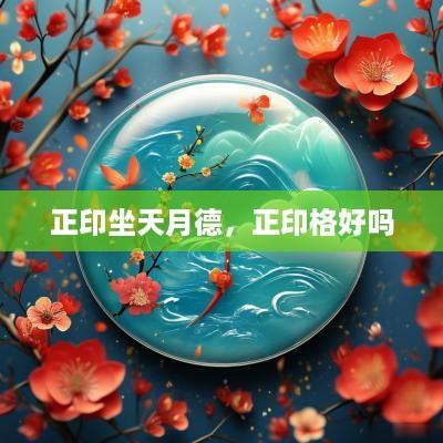 正印坐天月德，正印格好吗