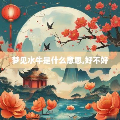 梦见水牛是什么意思,好不好