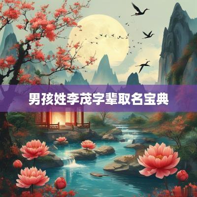 男孩姓李茂字辈取名宝典