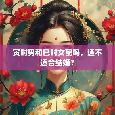 寅时男和巳时女配吗，适不适合结婚？