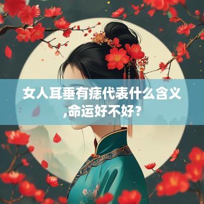女人耳垂有痣代表什么含义,命运好不好？