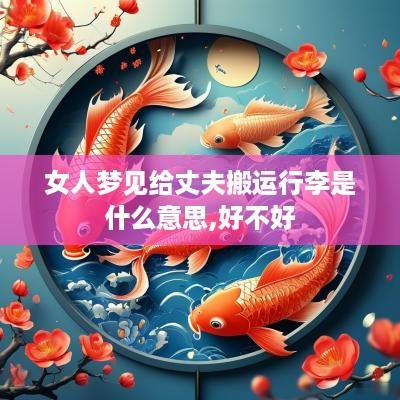 女人梦见给丈夫搬运行李是什么意思,好不好